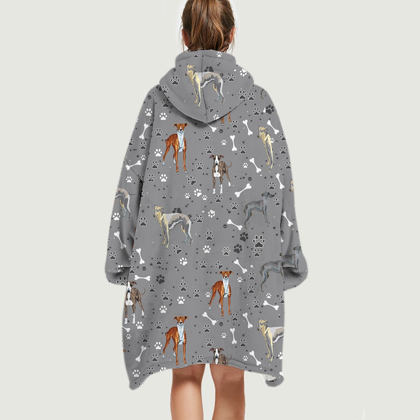Hallo Winter – Greyhound Fleece Decke Hoodie V2