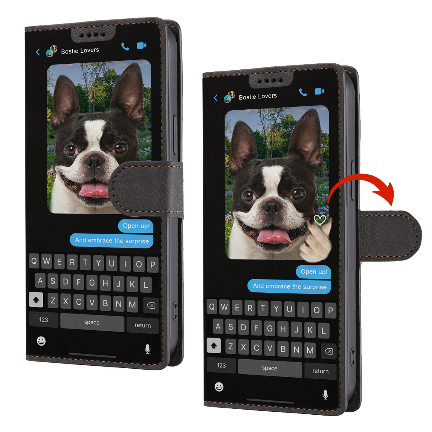 Hidden Message Of Boston Terrier - Playful Wallet Phone Case V1