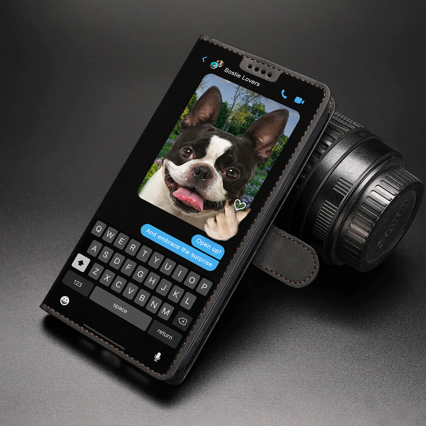 Hidden Message Of Boston Terrier - Playful Wallet Phone Case V1