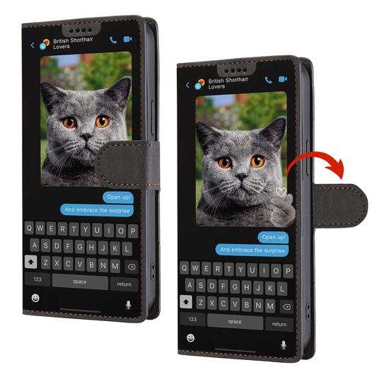Hidden Message Of British Shorthair Cat - Playful Wallet Phone Case V1