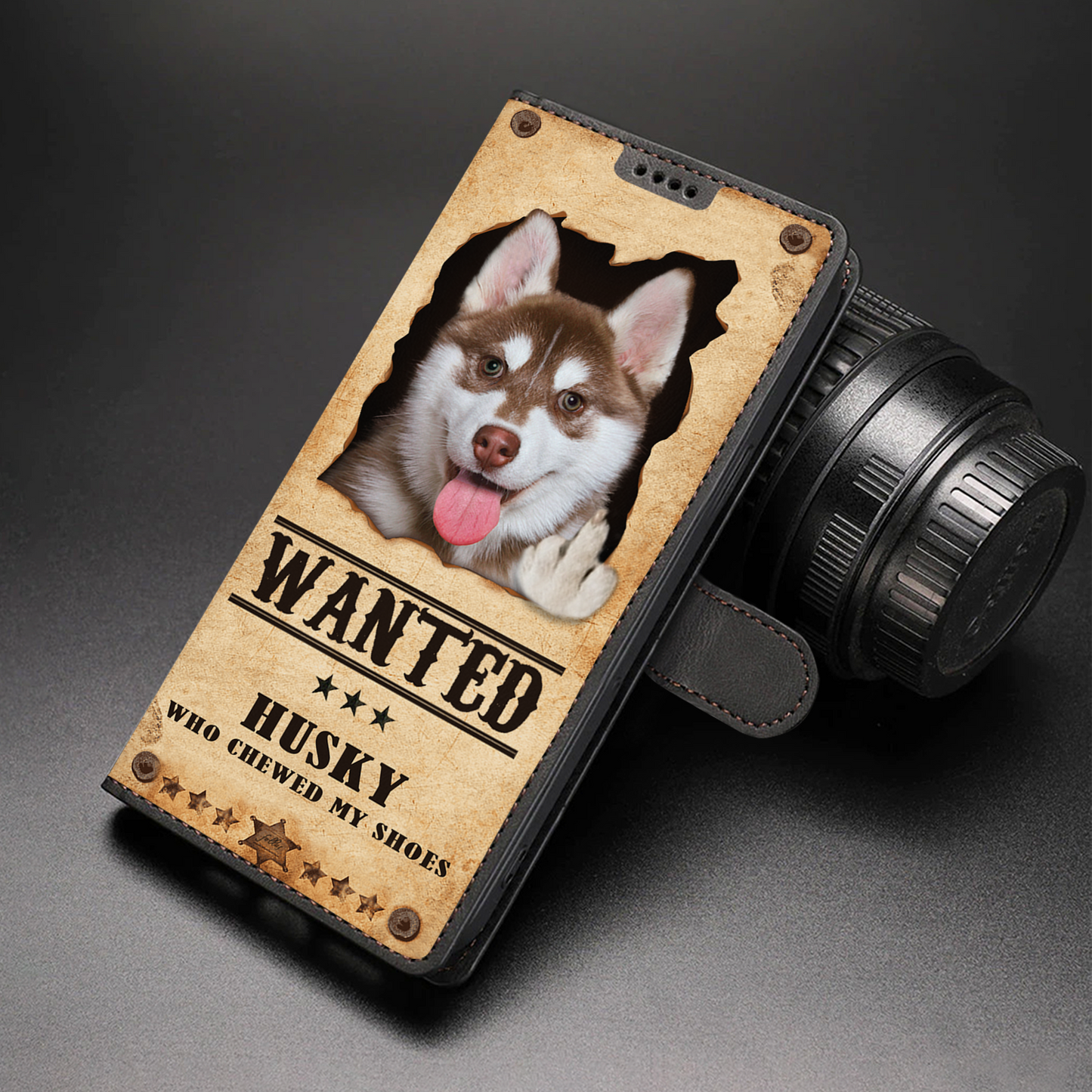 Husky Wanted - Fun Wallet Phone Case V1