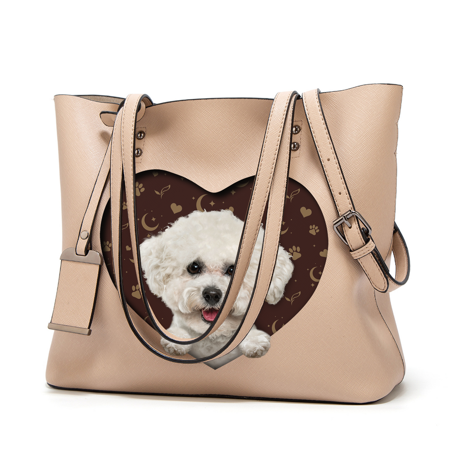 I Know I'm Cute - Bichon Frise Glamour Handbag V1