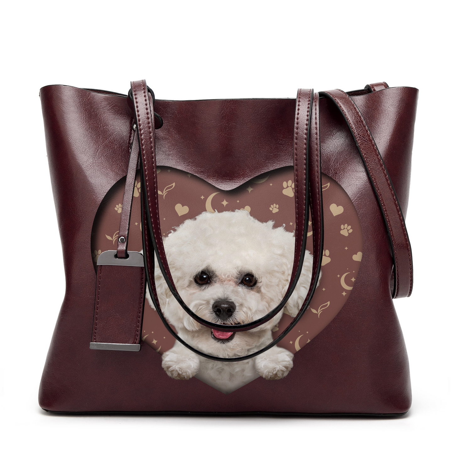 I Know I'm Cute - Bichon Frise Glamour Handbag V1