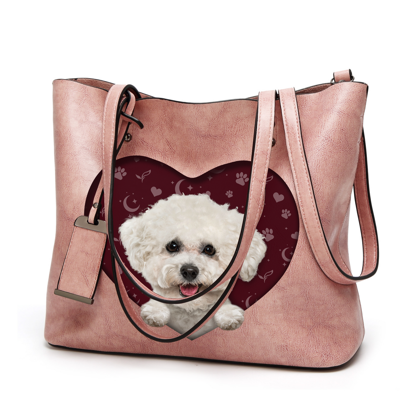 I Know I'm Cute - Bichon Frise Glamour Handbag V1