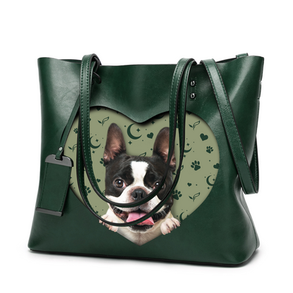 I Know I'm Cute - Boston Terrier Glamour Handbag V1 - 11