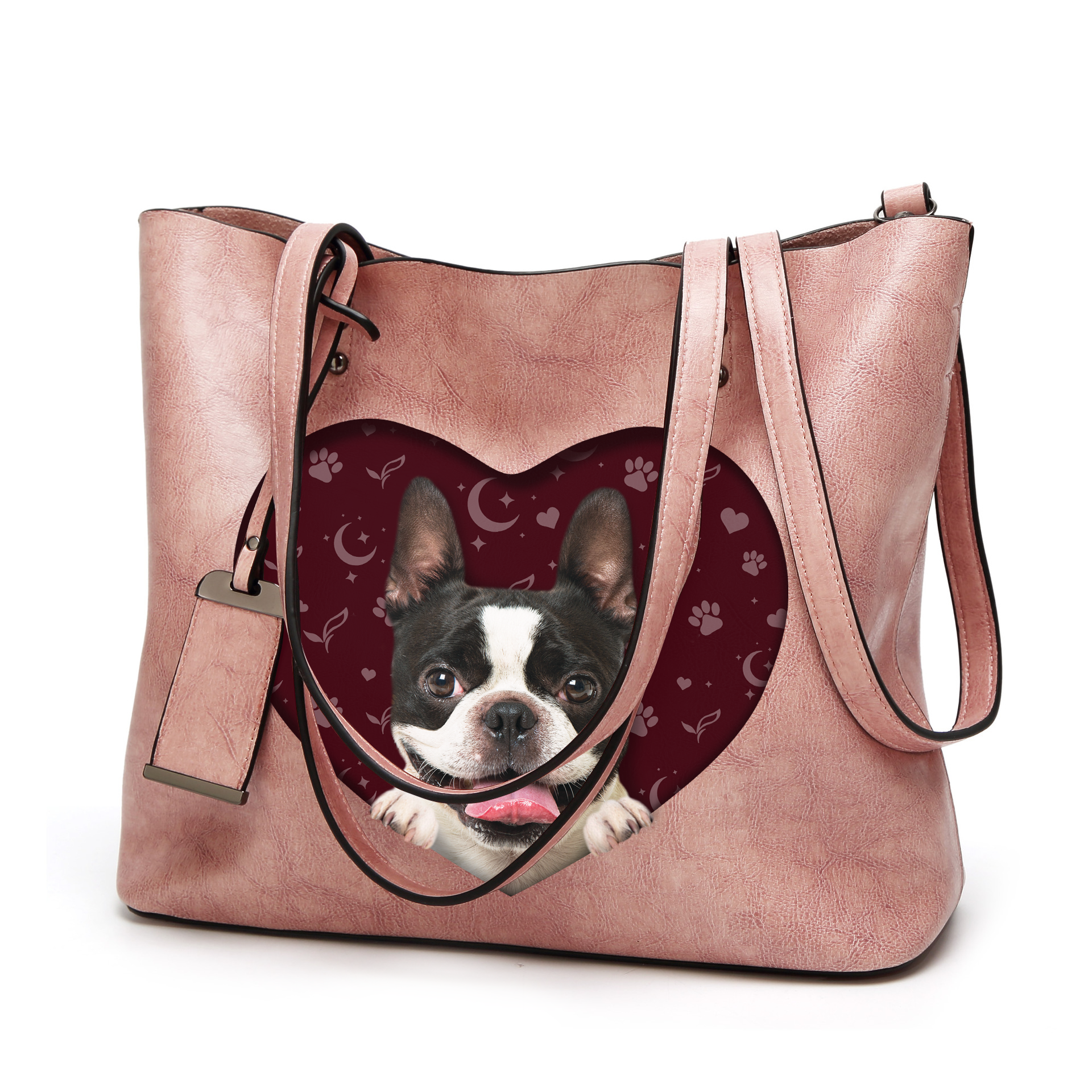 I Know I'm Cute - Boston Terrier Glamour Handbag V1 - 7