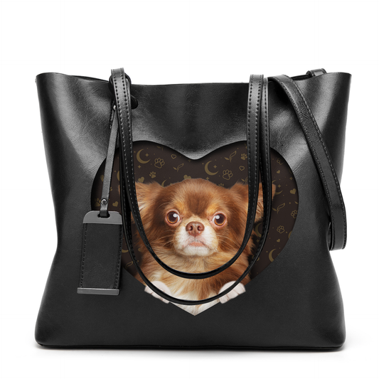 I Know I'm Cute - Chihuahua Glamour Handbag V1