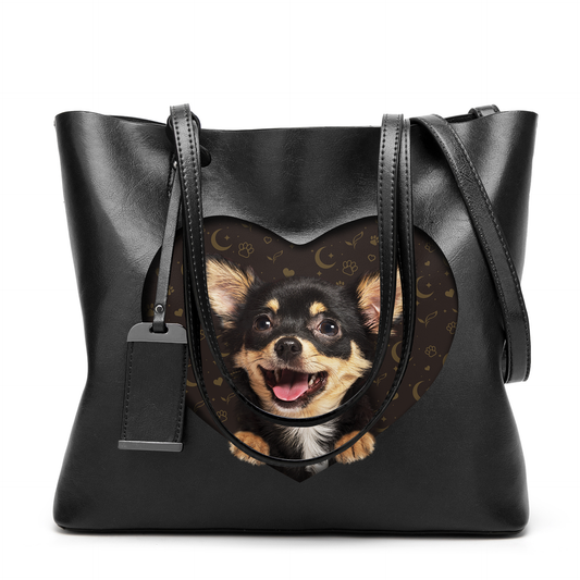 I Know I'm Cute - Chihuahua Glamour Handbag V3