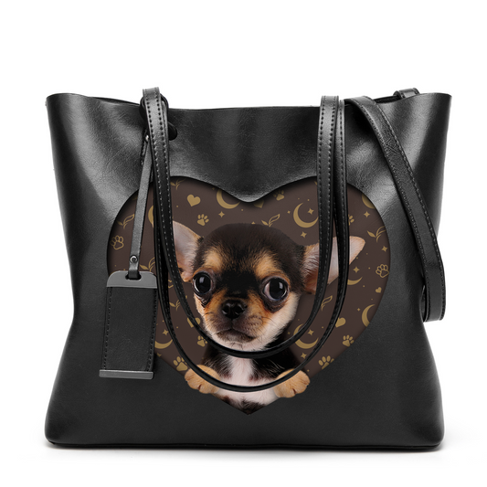 I Know I'm Cute - Chihuahua Glamour Handbag V5