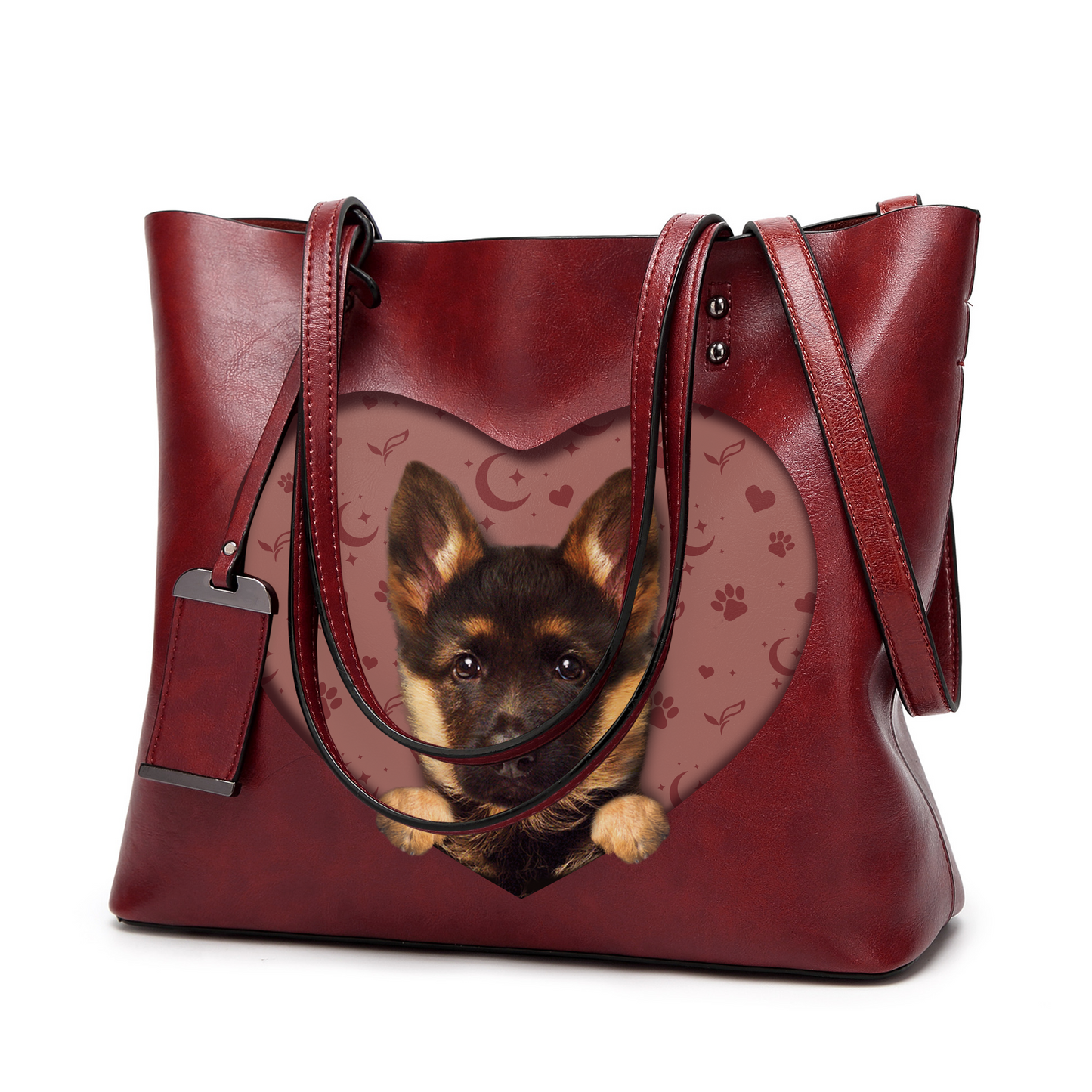 Ich weiß, ich bin süß – Deutscher Schäferhund Glamour Handtasche V1