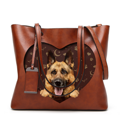 I Know I'm Cute - German Shepherd Glamour Handbag V2