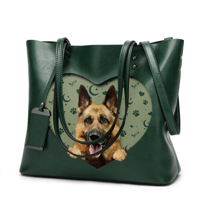 I Know I'm Cute - German Shepherd Glamour Handbag V2