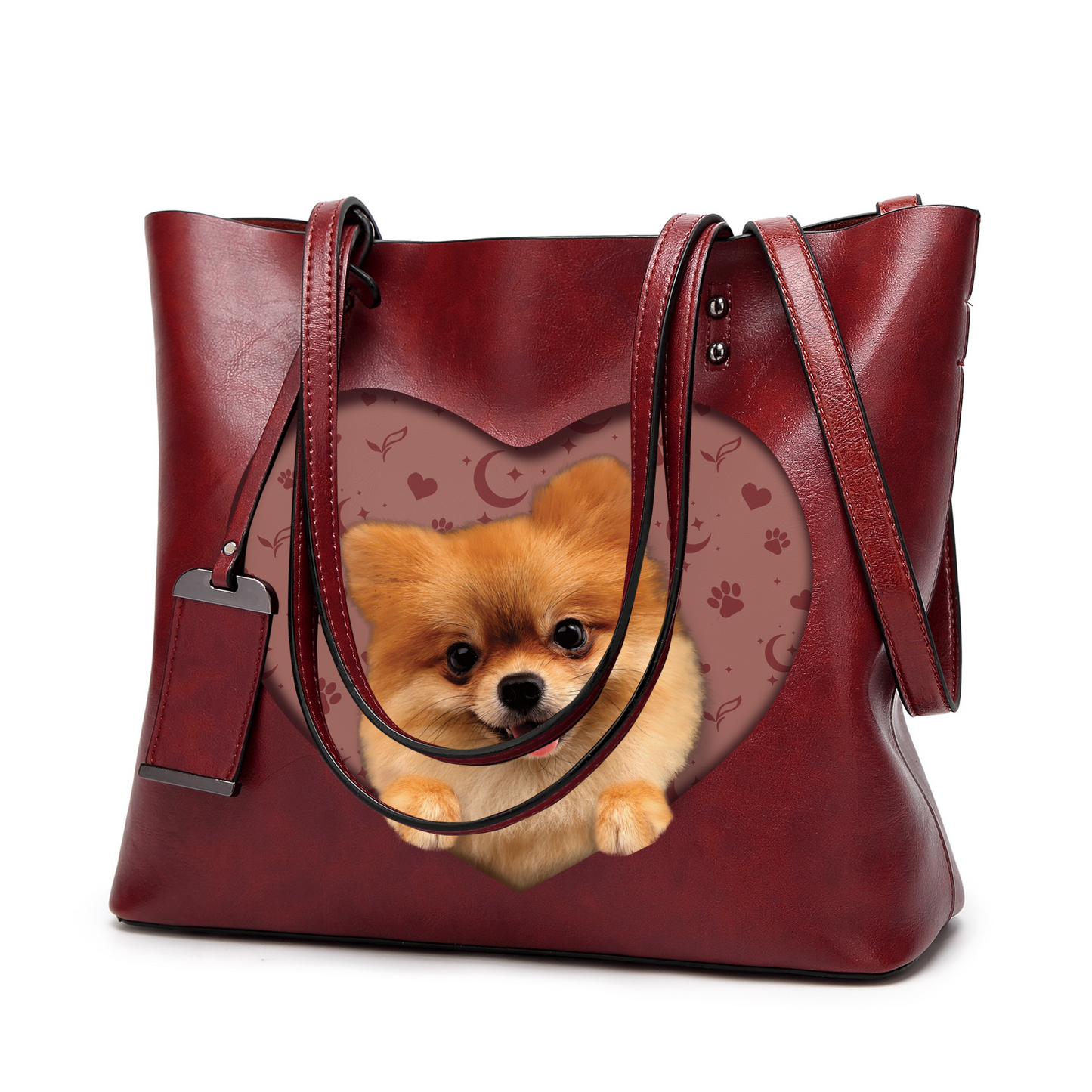 Ich weiß, ich bin süß – Pomeranian Glamour Handtasche V1