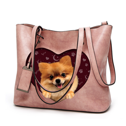 Ich weiß, ich bin süß – Pomeranian Glamour Handtasche V1