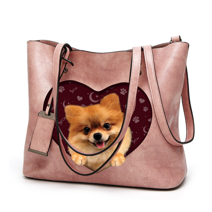 I Know I'm Cute - Pomeranian Glamour Handbag V1