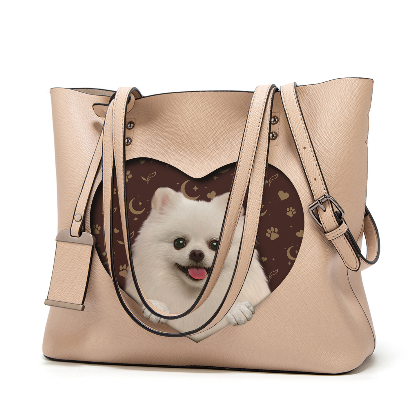 Ich weiß, ich bin süß – Pomeranian Glamour Handtasche V2