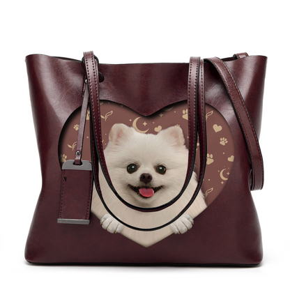 Ich weiß, ich bin süß – Pomeranian Glamour Handtasche V2