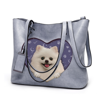 Ich weiß, ich bin süß – Pomeranian Glamour Handtasche V2