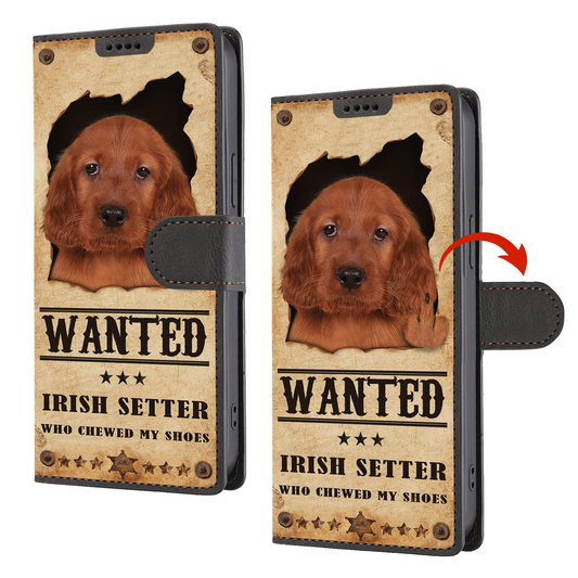 Irish Setter Wanted - Fun Wallet Phone Case V1