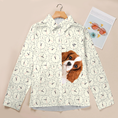 C'est l'heure de la patte pour votre Cavalier King Charles Spaniel - Chemise à manches longues pour femmes Follus V2