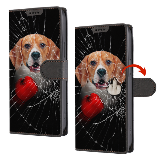 Knock You Out, Beagle - Wallet Phone Case V1