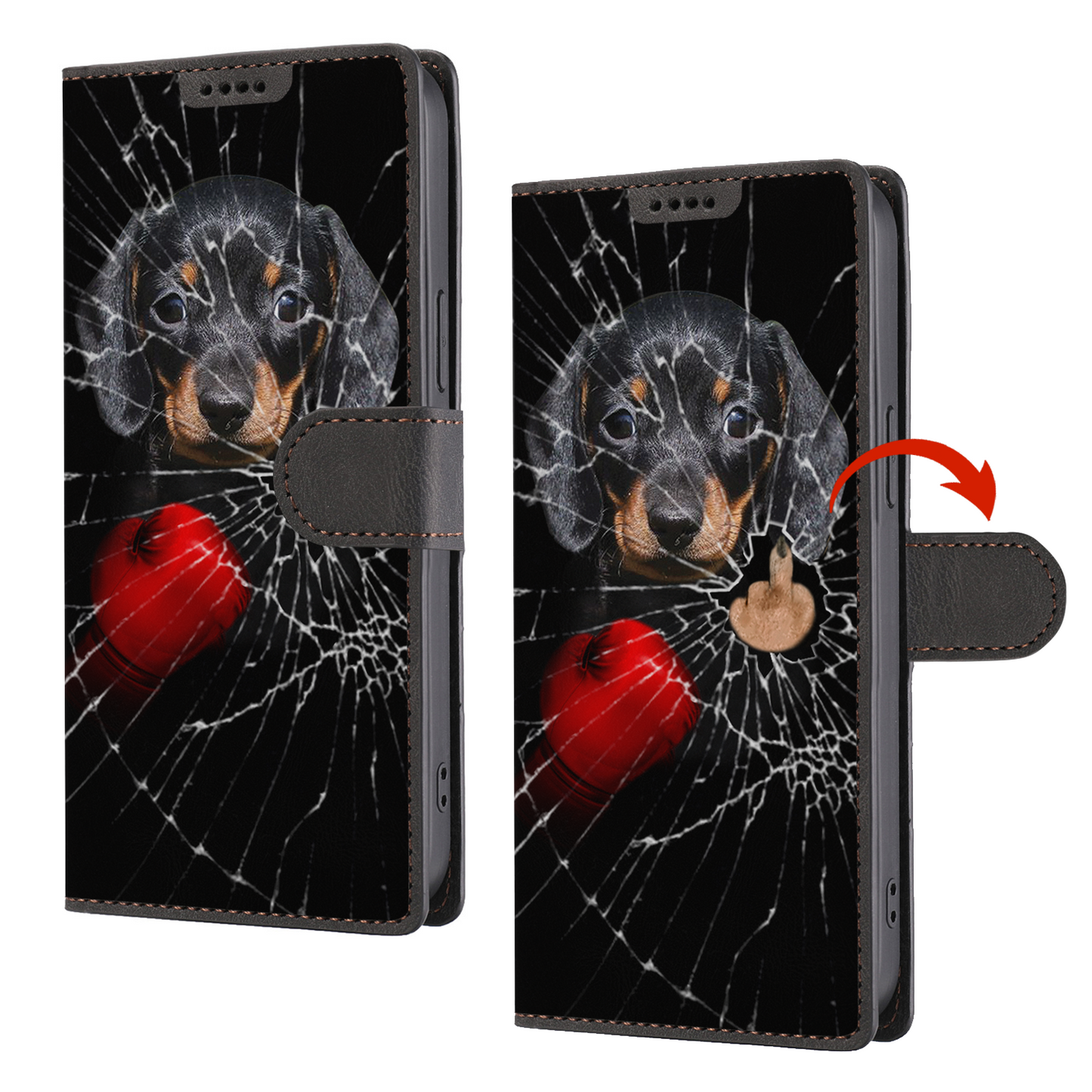 Knock You Out, Dachshund - Wallet Phone Case V1