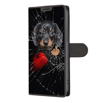 Knock You Out, Teckel - Étui portefeuille pour téléphone V1