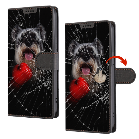 Knock You Out, Schnauzer - Wallet Phone Case V1