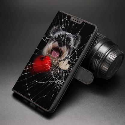 Knock You Out, Schnauzer - Wallet Phone Case V1