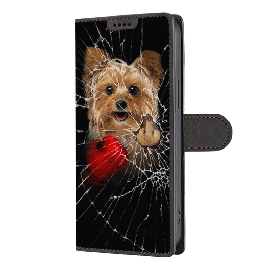 Knock You Out, Yorkshire Terrier - Étui portefeuille pour téléphone V2