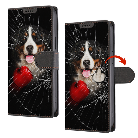 Knock You Out, Bernese Mountain - Wallet Phone Case V1