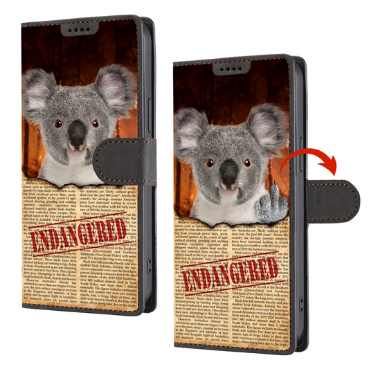 Koala Guardian - Étui portefeuille pour téléphone Eco Forest V2