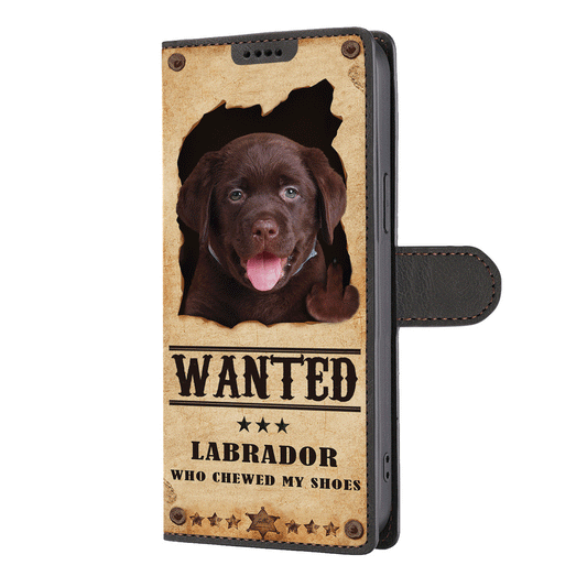 Labrador Wanted - Étui portefeuille amusant pour téléphone V2