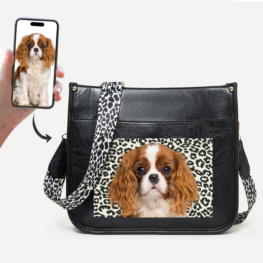 Leopard - Personalisierte Umhängetasche mit dem Foto Ihres Haustieres V1