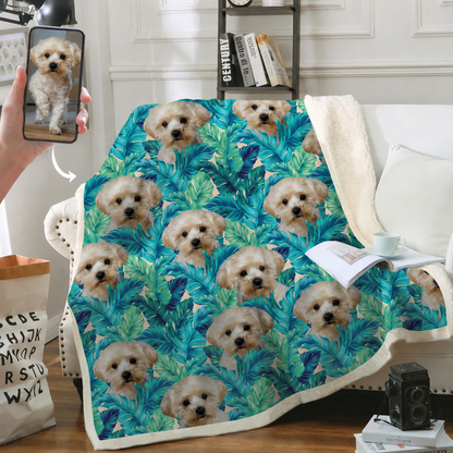 Love You Forever - Personalized Colorful Blanket With Your Pet's Photo