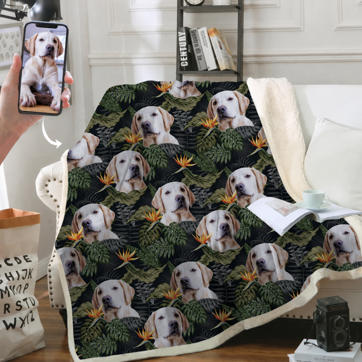 Love You Forever - Personalized Colorful Blanket With Your Pet's Photo