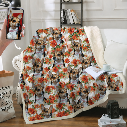 Love You Forever - Personalized Colorful Blanket With Your Pet's Photo