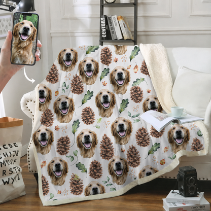 Love You Forever - Personalized Colorful Blanket With Your Pet's Photo