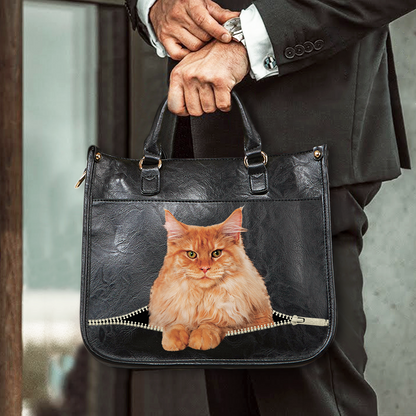 Maine Coon Cat PetPeek Handbag V1