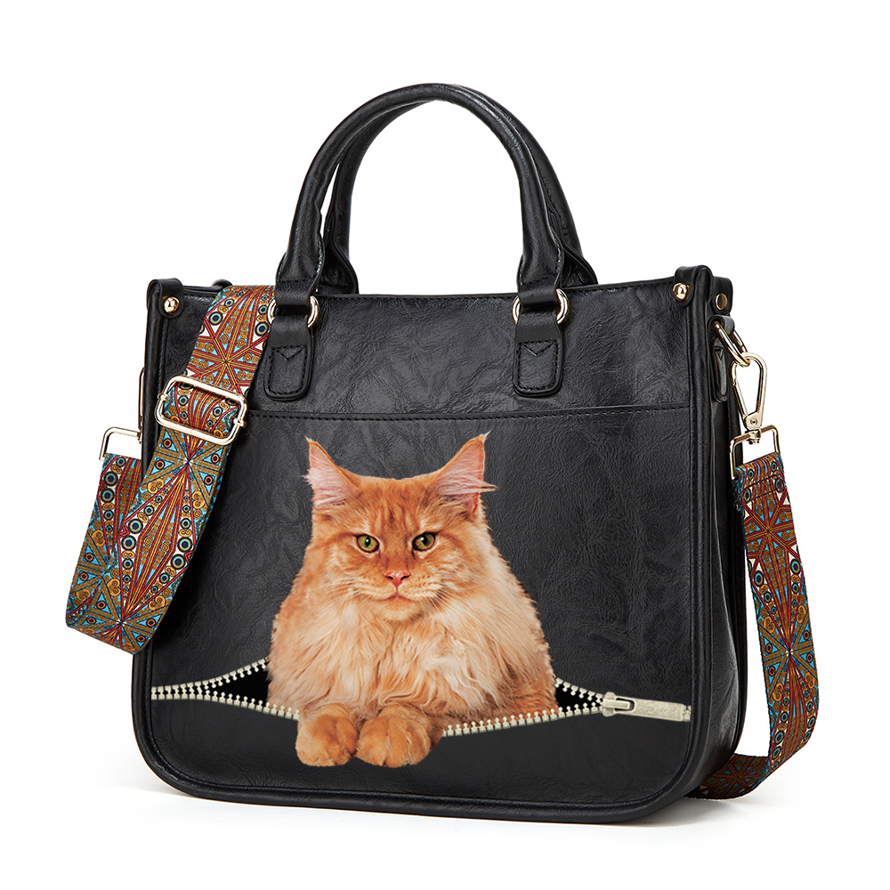 Maine Coon Cat PetPeek Handbag V1