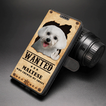 Maltese Wanted - Fun Wallet Phone Case V1