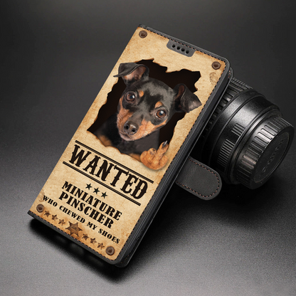 Miniature Pinscher Wanted - Fun Wallet Phone Case V1