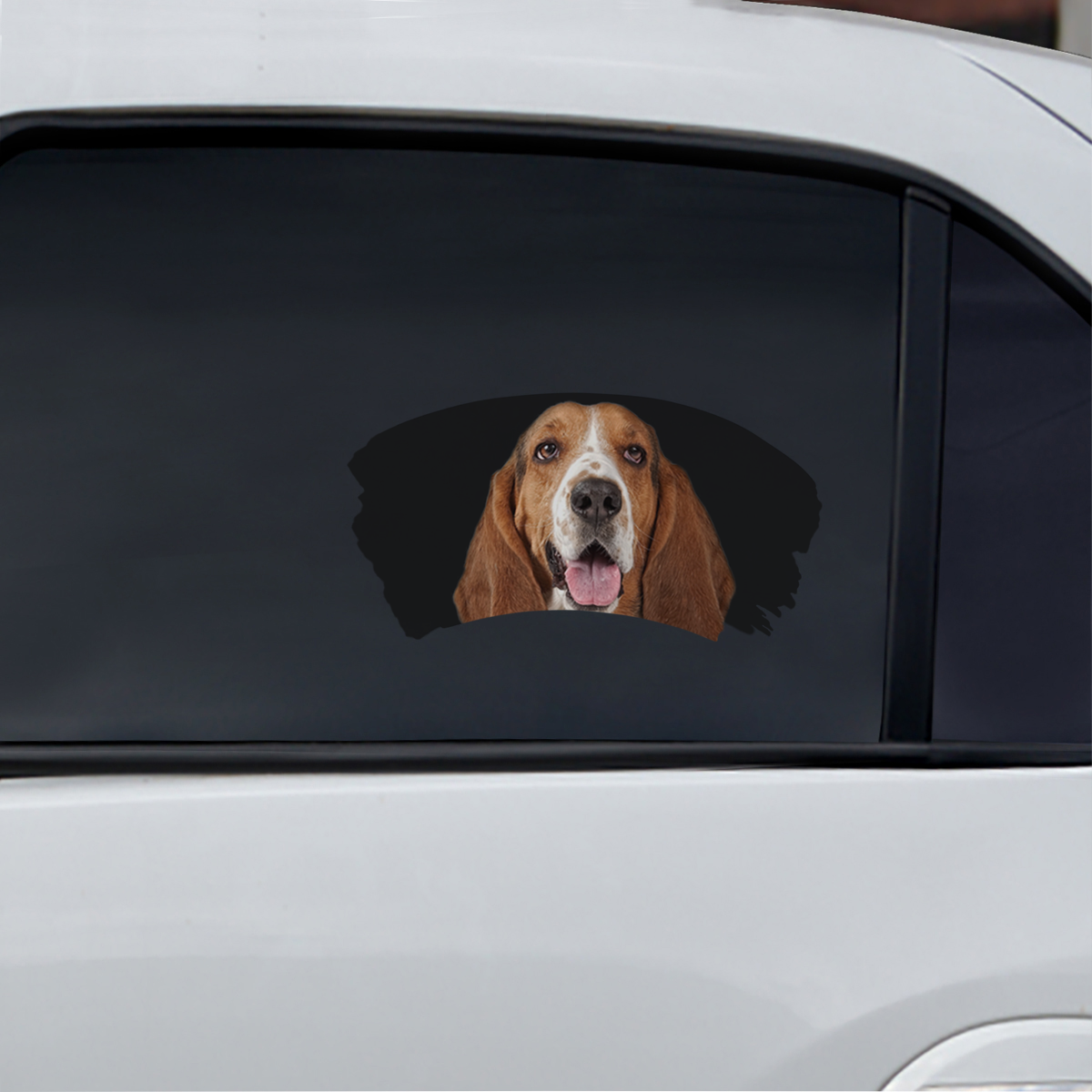 Misty Morning - Basset Hound Window Car Decal V1