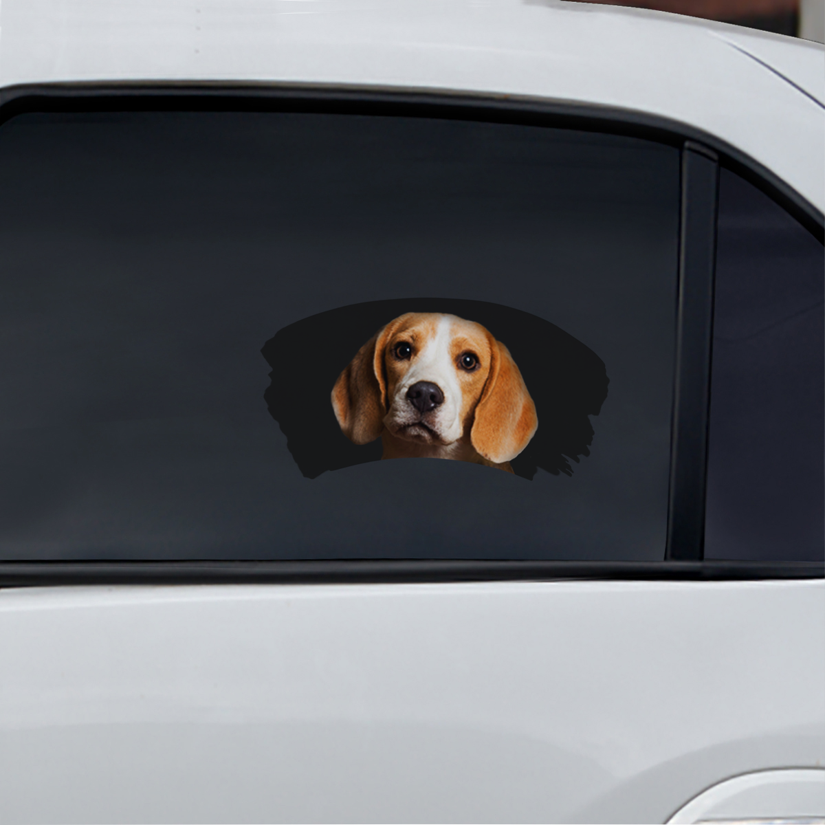 Misty Morning - Beagle Window Car Decal V1