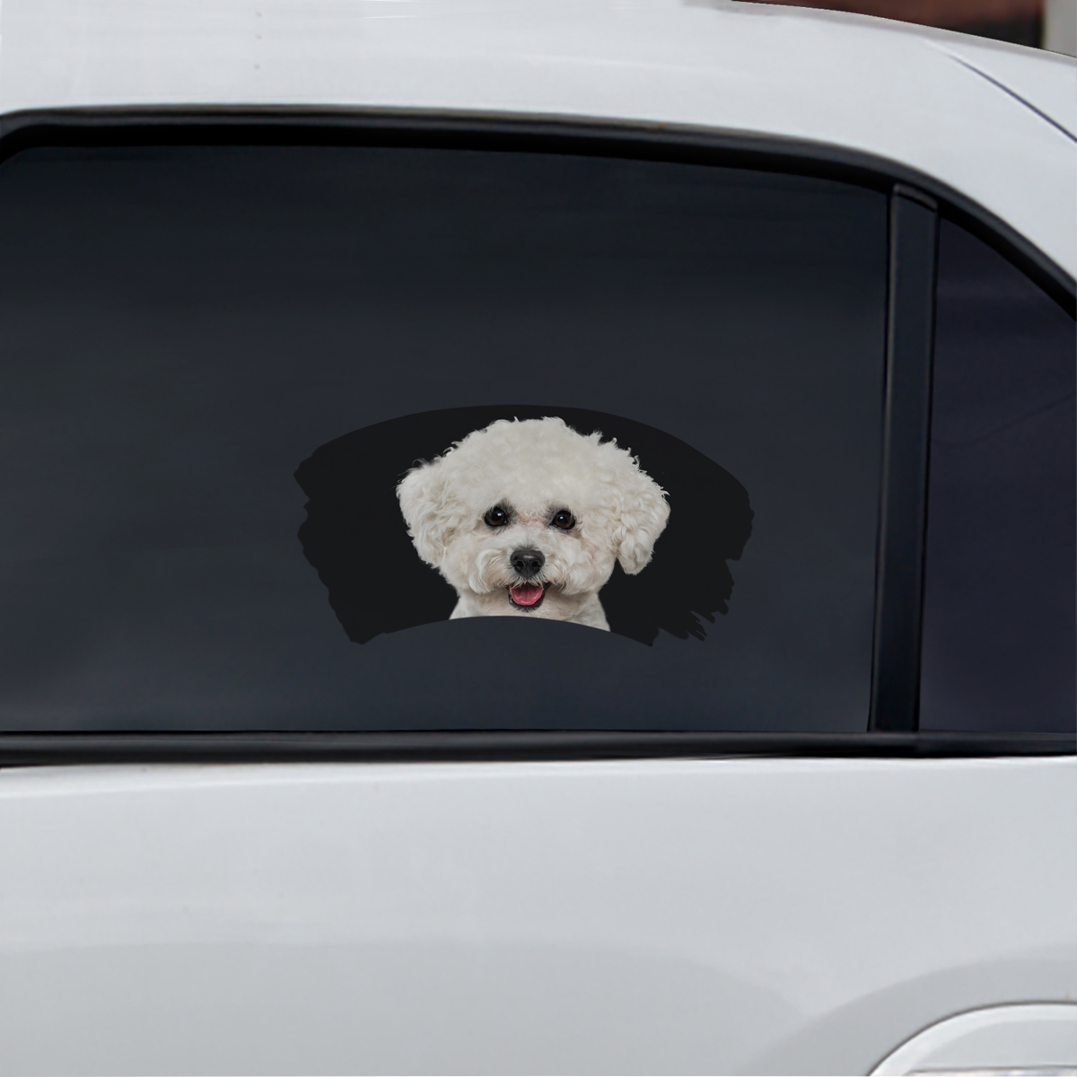 Misty Morning - Bichon Frise Window Car Decal V1