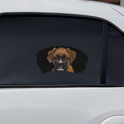 Misty Morning - Boxer Dog Window Car Decal V1