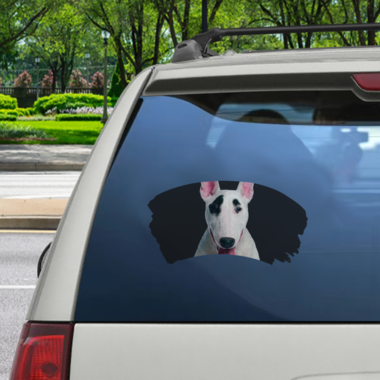 Misty Morning - Bull Terrier Window Car Decal V1