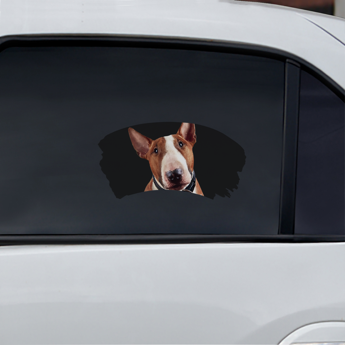 Misty Morning - Autocollant de voiture pour fenêtre Bull Terrier V3