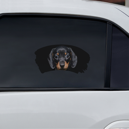 Misty Morning - Dachshund Window Car Decal V2