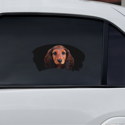 Misty Morning - Dachshund Window Car Decal V3